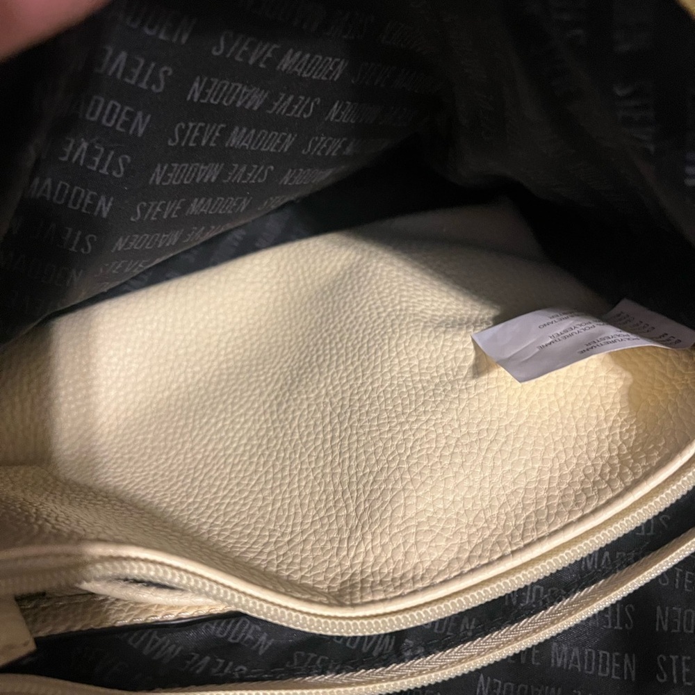 Steve Madden Beige Crossbody in Pastel Yellow with Silver Accents - Picture 3 of 15